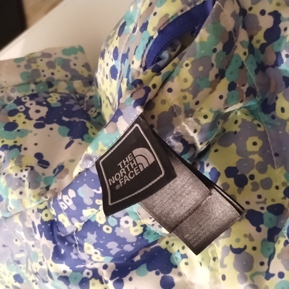 The North Face Reversible Jacket Multicolor Floral/Cobalt Blue Fleece Girls - Picture 16 of 16
